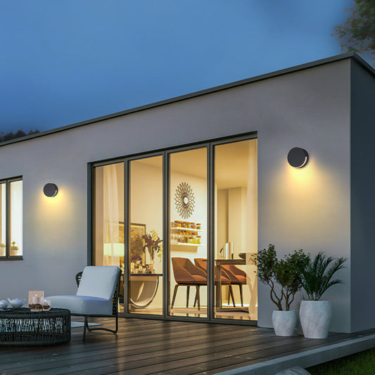 Outdoor Wall Lamp | Dia 5.5in | Minimalist Metal & Glass | IP65 Waterproof | Brick by Brick