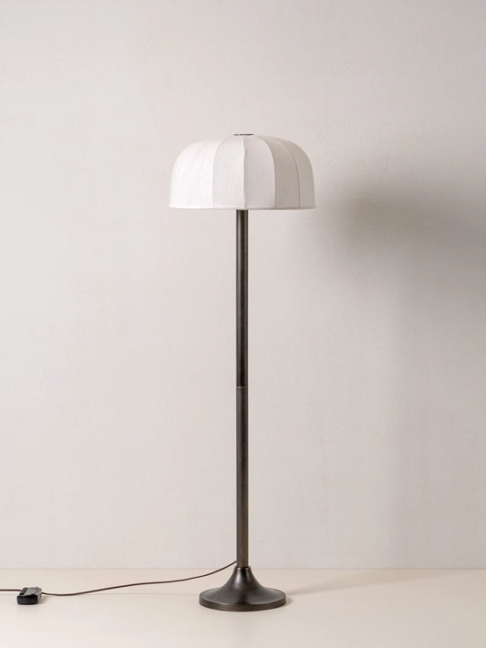 Ottino Floor Lamp Bronze | Art-Deco Inspired Lighting | Linen Shade | Elegant Home Decor | Brick by Brick London 1