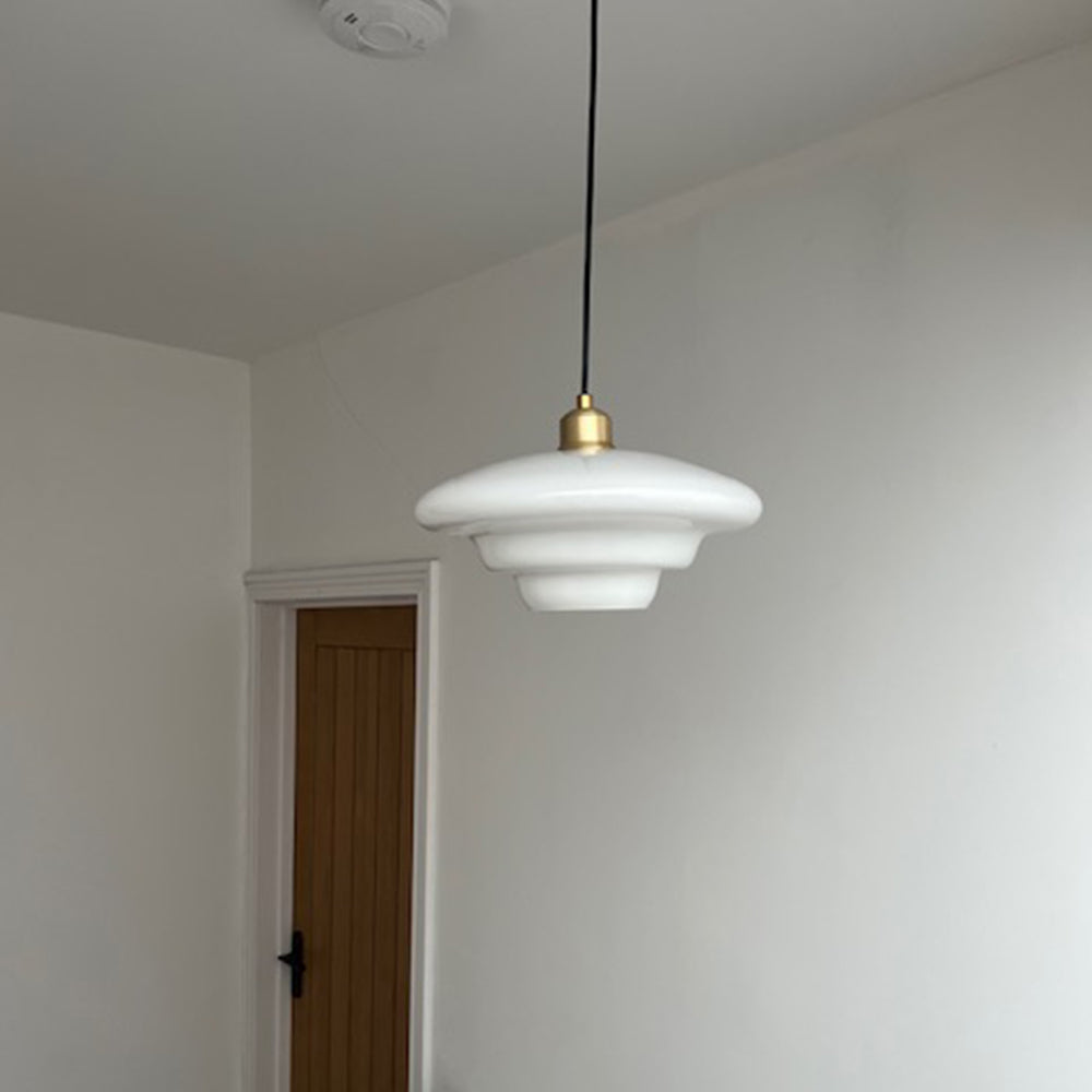 Nordic Glass Pendant Light | H5.1-7.4 in | Minimalist Ceiling Fixture | Modern Home Lighting | Brick by Brick
