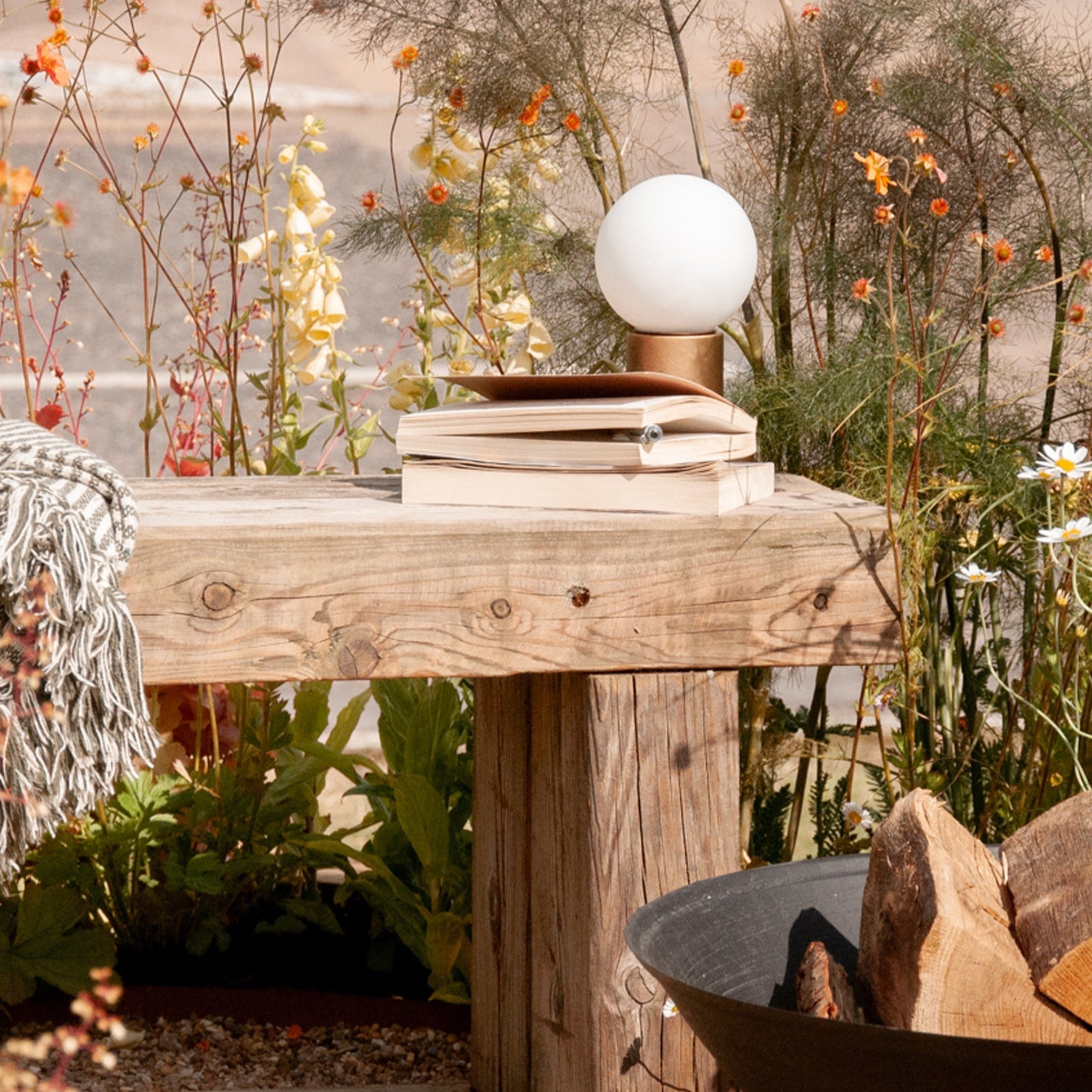 Porta Table Lamp | Cordless Bedside Lamps | Aged Brass & Opal Glass | Touch Dimming | Brick by Brick London 2