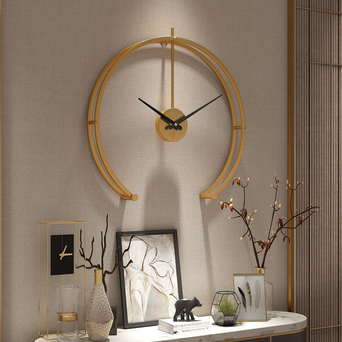 Modern Wall Clock – Timeless Minimalist Design - Silent Movement-Wall Clocks-Brick by Brick London-Gold-Brick By Brick London