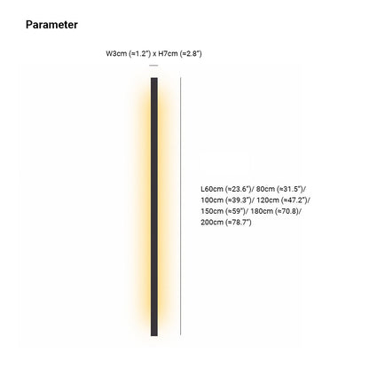 Edge Slim Linear Wall Lamp | 23.6 to 78.7 in | Minimalist LED Fixture | Metal & Acrylic | Brick by Brick
