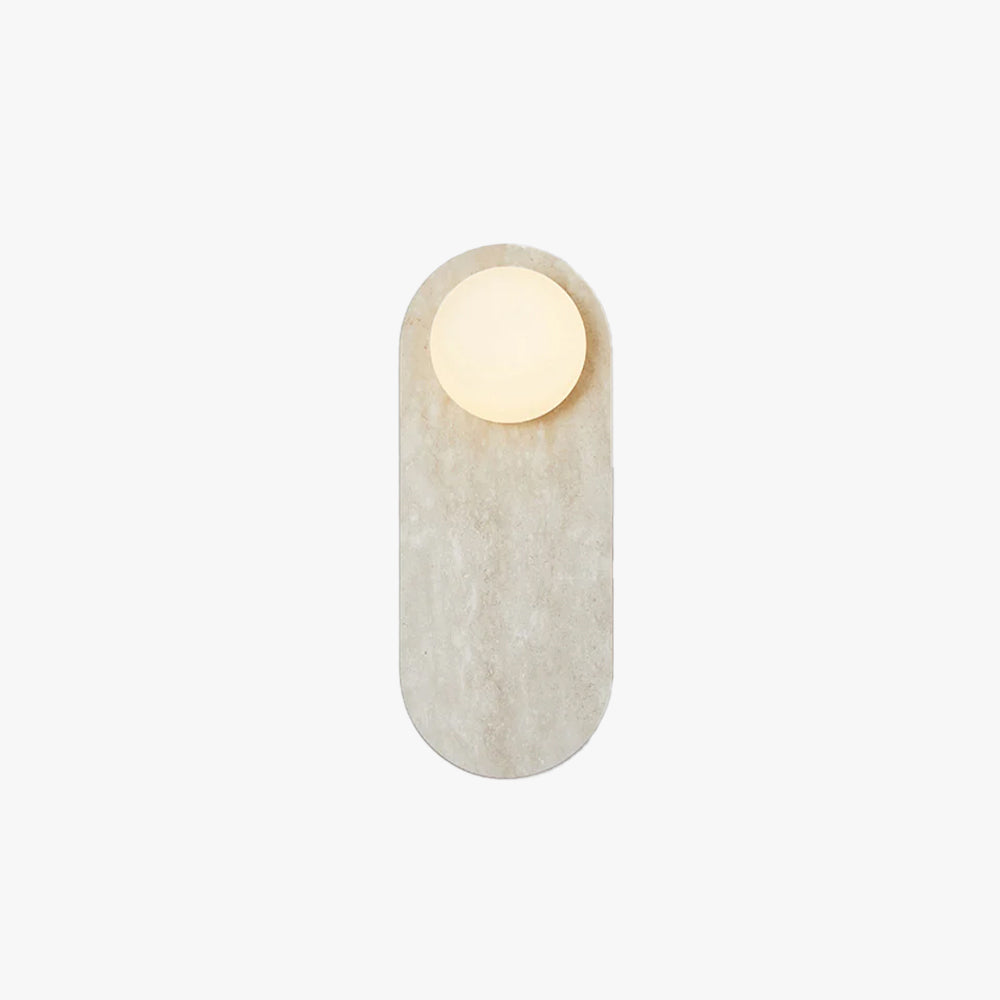 Minimalist Marble Glass Wall Lamp | 5.5 x 13.8 in Elegant Indoor Sconce | Brick by Brick
