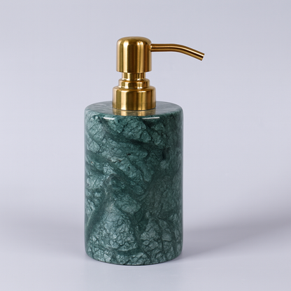 Emerald Vein Marble Soap Dispenser | 3.0 x 7.1 in | Solid Stone | Luxury Pump | Brick by Brick