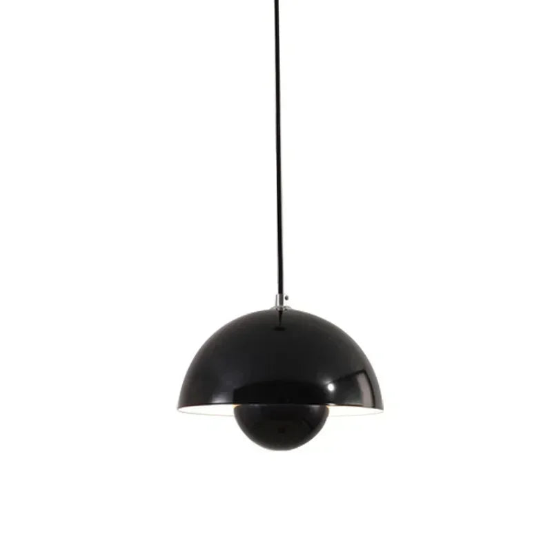 Nordic Flower Bud Pendant Lamp | 9.1 x 6.3 in or 15.7 x 10.2 in | Indoor LED Lighting | Iron Shade | Brick by Brick