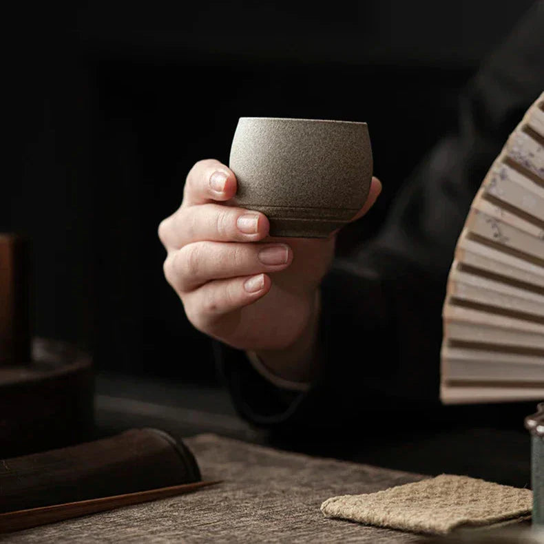 Rustic Ceramic Espresso Cups | 3oz Stoneware with Earth-Toned Glaze | Microwave & Dishwasher Safe