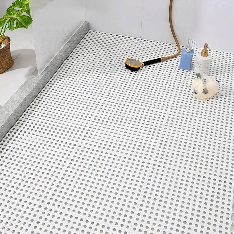 Non-Slip Shower Mat Set | Waterproof Rubber | Mold-Resistant | 11.8" x 11.8" | Quick-Dry Safety
