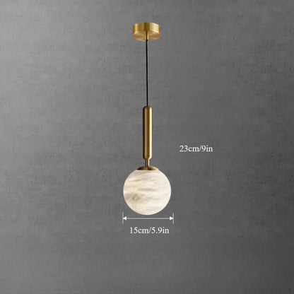 Copper Pendant Light | D4.7 in or D5.9 in | Modern Marble | Single Head Chandelier | Brick by Brick