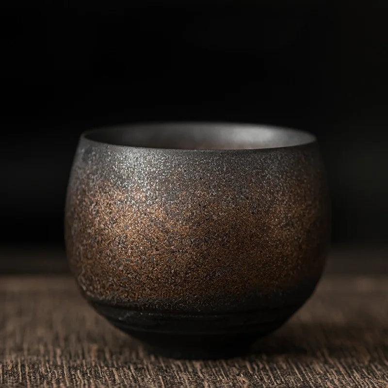 Rustic Ceramic Espresso Cups | 3oz Stoneware with Earth-Toned Glaze | Microwave & Dishwasher Safe