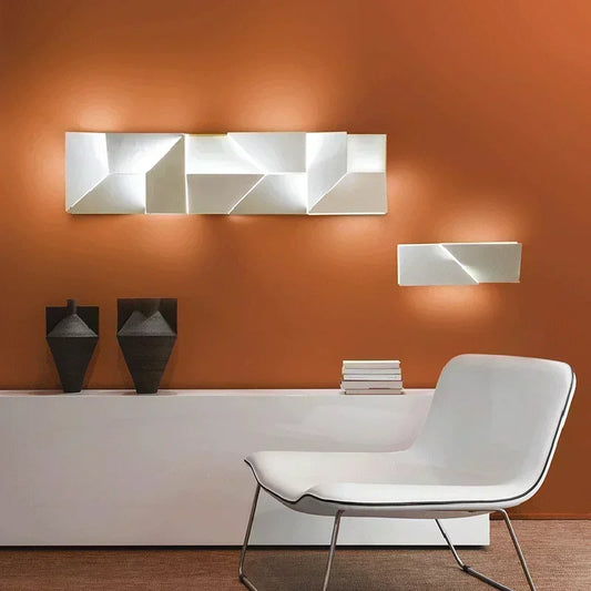 LED 3D Wall Light | Modern Acrylic & Iron Sconce | Adjustable Brightness with Remote | Brick by Brick