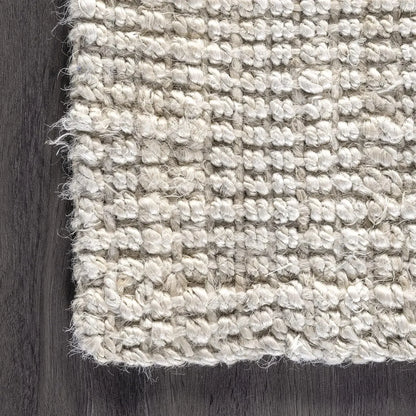 Textured Jute Rug | Padded Feel | 10×13 Inches | Warm Decor in Neutral Tones