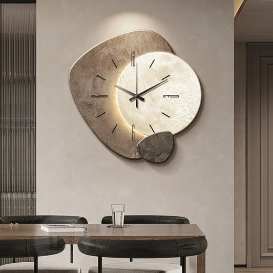 Silent Wooden Wall Clock - Sculptural - Natural Design-Home & Garden > Decor > Clocks > Wall Clocks-Brick by Brick London-Brick By Brick London