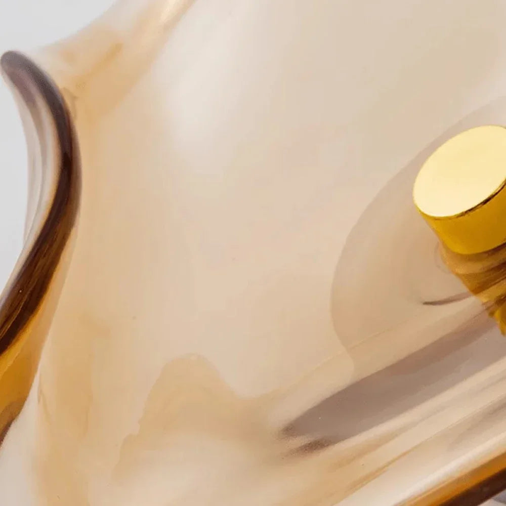 LED Glass Wall Lamp | 9.8 x 9.8 in | Modern Sconce with Plated Finish | Adjustable Lighting | Brick by Brick