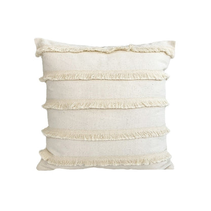 Japandi Cotton Linen Pillow Cover | Beige Woven Design | Modern Cushion Case | Minimalist Home Décor | Brick by Brick