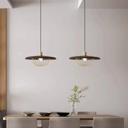 Iron Pendant Light | 13.8 x 7.1 in | Imitation Wood Chandelier | E27 Ceiling Lamp | Brick by Brick