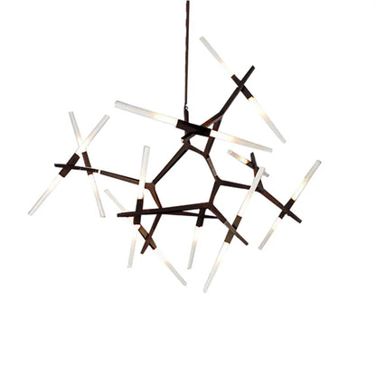 Glass Tube Pendant Light | Modern Industrial Nordic Tree Chandelier | 6–20 Heads | Brick by Brick