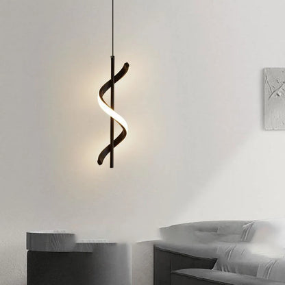 Contemporary Rotating Pendant Lamp | 13.8 in x 5.5 in | Acrylic & Hardware LED | Brick by Brick