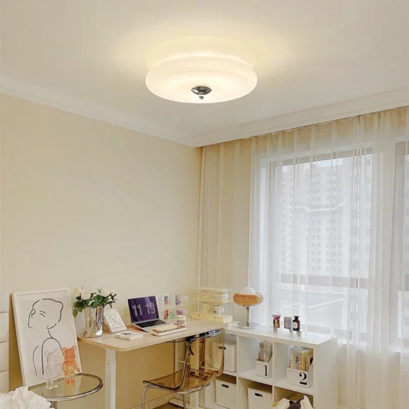 Bauhaus Glass Ceiling Lamp | 12.6in or 15.7 inModern Downlight Fixture | LED Surface Mounted Lighting | Brick by Brick
