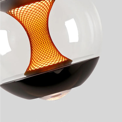 LED Glass Pendant Light |  6.3 x 11.2 in | White Shade | Dimmable with Remote | Adjustable Lighting | Brick by Brick