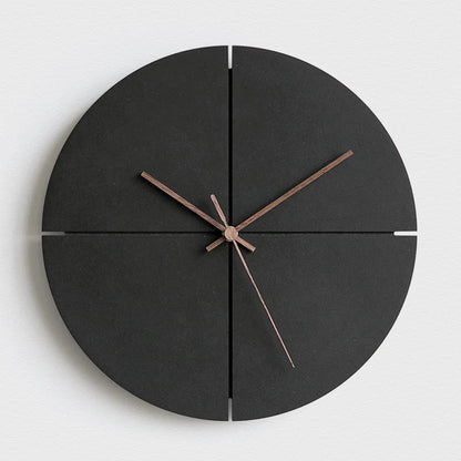 Elegant Wooden Wall Clock | Minimalist Natural Design | 23.6 x 12.2 x 18.9 in | Silent Quartz Movement | Brick by Brick