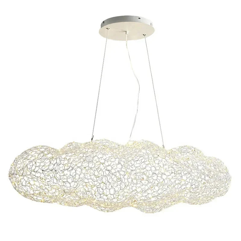 Danish Designer Cloud Pendant Light | Dia 11.8 - 39.3 in | Iron Mesh | Handcrafted Artistic Chandelier | Multiple Sizes | Brick by Brick