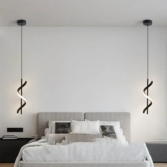 Contemporary Rotating Pendant Lamp | 13.8 in x 5.5 in | Acrylic & Hardware LED | Brick by Brick