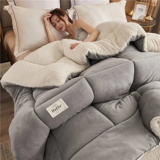 Weighted Blanket Thicken Milk Fleece | 59 - 87 in | Soft Warm Lamb Cashmere Bedding | Winter Cozy Comforter | Brick by Brick