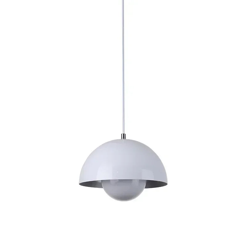 Nordic Flower Bud Pendant Lamp | 9.1 x 6.3 in or 15.7 x 10.2 in | Indoor LED Lighting | Iron Shade | Brick by Brick