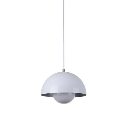 Nordic Flower Bud Pendant Lamp | 9.1 x 6.3 in or 15.7 x 10.2 in | Indoor LED Lighting | Iron Shade | Brick by Brick