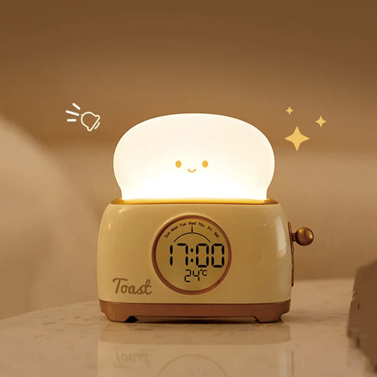 Kids Digital Alarm Clock | 2.3 x 5 in | Smart LED Night Light | Temperature Display | Brick by Brick