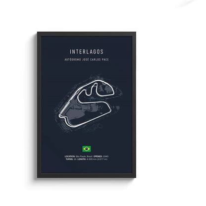 F1 Track Wall Art | 8in - 20in | Motorsport Canvas Print | Racing Circuit Poster | Home & Office Decor | Brick by Brick