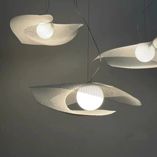 Nordic Glass Ball Pendant Lamp | H6.7 or 8.7 in | Iron & Glass | LED Hanging Chandelier | Modern Home Decor Lighting | Brick by Brick
