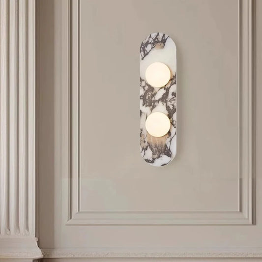 Modern Wall Sconce | 4.72 in | Stone & Marble LED Lamp | Indoor Lighting | Brick by Brick