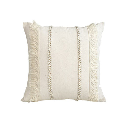Japandi Cotton Linen Pillow Cover | Beige Woven Design | Modern Cushion Case | Minimalist Home Décor | Brick by Brick