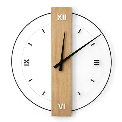 Silent Oak Wall Clock | 12–14″ | Minimalist Wooden Timepiece
