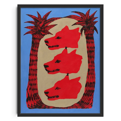 Vintage Abstract  Wall Art | 7.9 - 19.7 in | Mind Maze Poster | Retro Canvas Print | Unframed | Brick by Brick