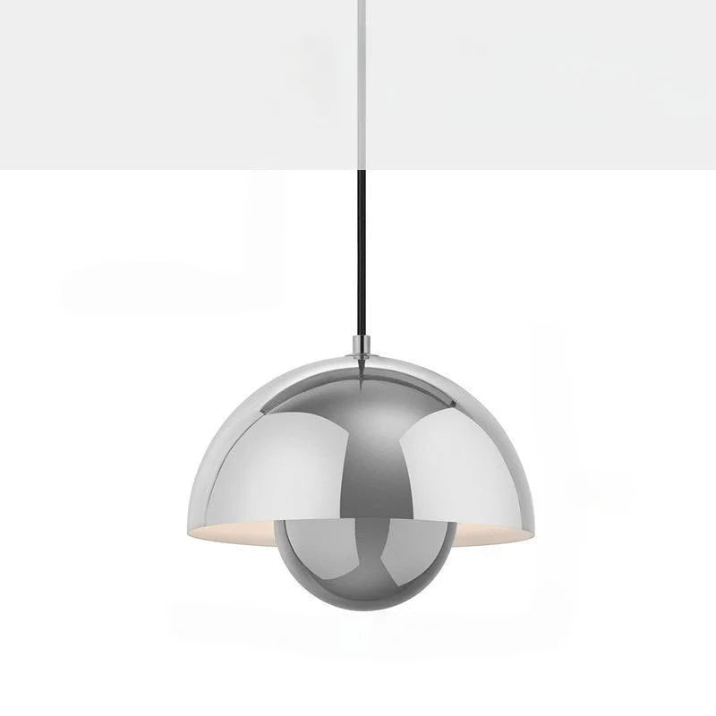 Nordic Flower Bud Pendant Lamp | 9.1 x 6.3 in or 15.7 x 10.2 in | Indoor LED Lighting | Iron Shade | Brick by Brick