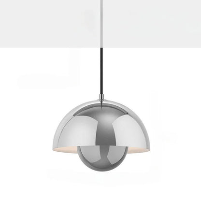 Nordic Flower Bud Pendant Lamp | 9.1 x 6.3 in or 15.7 x 10.2 in | Indoor LED Lighting | Iron Shade | Brick by Brick
