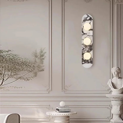 Modern Wall Sconce | 4.72 in | Stone & Marble LED Lamp | Indoor Lighting | Brick by Brick