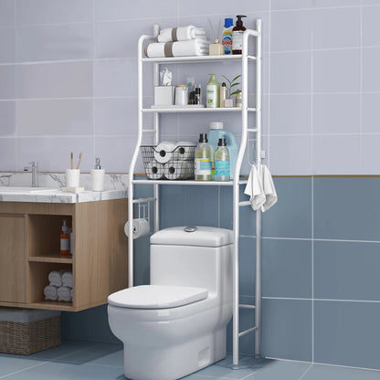 Black Metal Toilet Rack | 3-Tier Over Toilet Storage Organizer | Bathroom Shelf | Brick by Brick