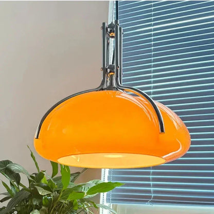 Bauhaus Pumpkin Pendant Light | Vintage Orange Chandelier | Nordic Mushroom LED Ceiling Lamp | Brick by Brick