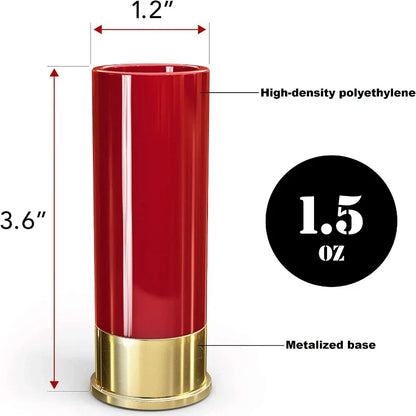 Plastic Shot Glasses Set |  3.6 x 1.2 in 36ml | Bullet Shape Drinking Cups | 4pcs Durable Party Liquor Glasses | Brick by Brick