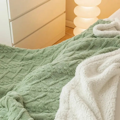 Tafurong Wool Blankets | 59 x 79 in | Thickened Warm Leisure Throw | Soft Polyester | Stylish Decor | Brick by Brick