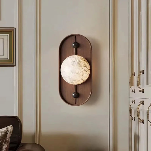 Modern Marble Wall Light |  4.92x6.69x10.63 in | Japanese Style LED Lamp | Up/Down Light | Brick by Brick