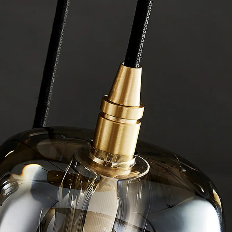 Luxury Small Chandelier | 3.9 x 4.3 in or 5.1 x 5.9 in | Crystal Apple Pendant Light | Copper Hanging Lamp | Brick by Brick