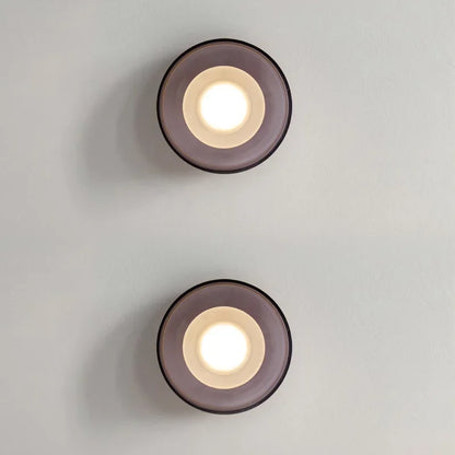 LED Wall Lamp | 8.7 x 5.1 in | Modern Glass Sconce | Clear or Gray Shade | Ambient Indoor Lighting | Brick by Brick