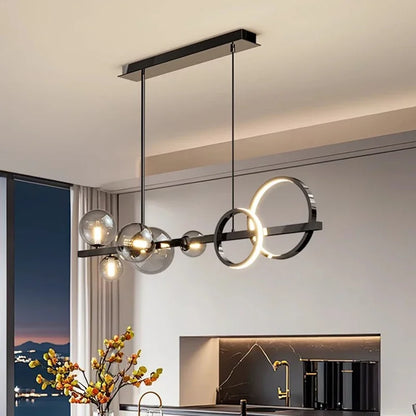 Modern LED Chandelier | 47.2 x 39.14in | Glass & Iron Pendant Light | Smart Dimmable Options | Brick by Brick