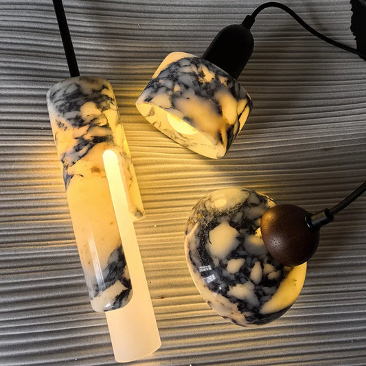 Marble LED Pendant Lamp | Modern Nordic Ceiling Light | Adjustable Hanging Fixture | Brick by Brick