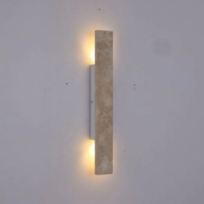 Rectangle Marble Wall Light | 2.36x17.72 in | Modern LED G9 Bulb Sconce | Up & Down Indoor Lighting | Brick by Brick