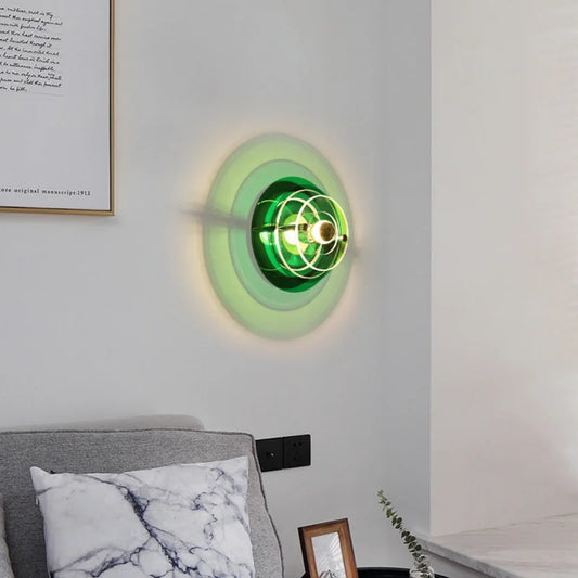 Bauhaus Colored Wall Sconce | Diameter 9.4 in or 11.84 in |Antique LED Decorative Light | Brick by Brick